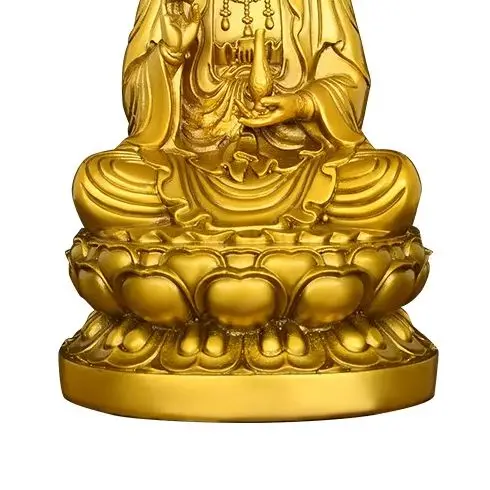Brass Four Buddha Statues Southern Sea Guanyin Maitreya Buddha Ksitigarbha Bodhisattva Home Living Decor