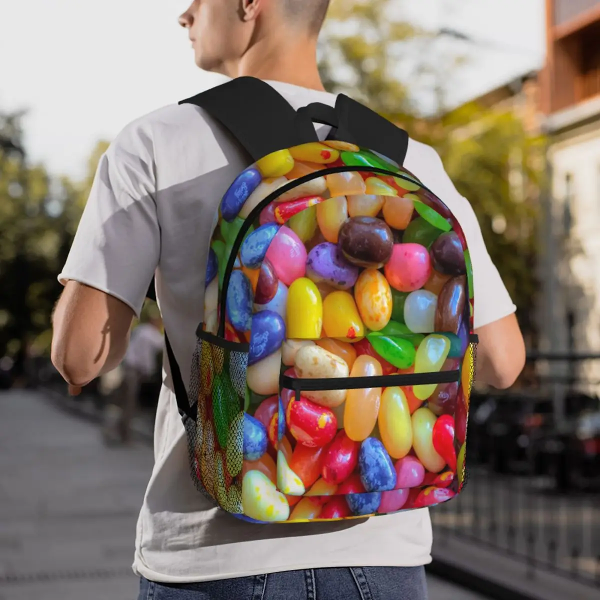 Candy Pattern Backpack Student BookBag Kids School Bag Laptop Shoulder Bags for Boys Girls