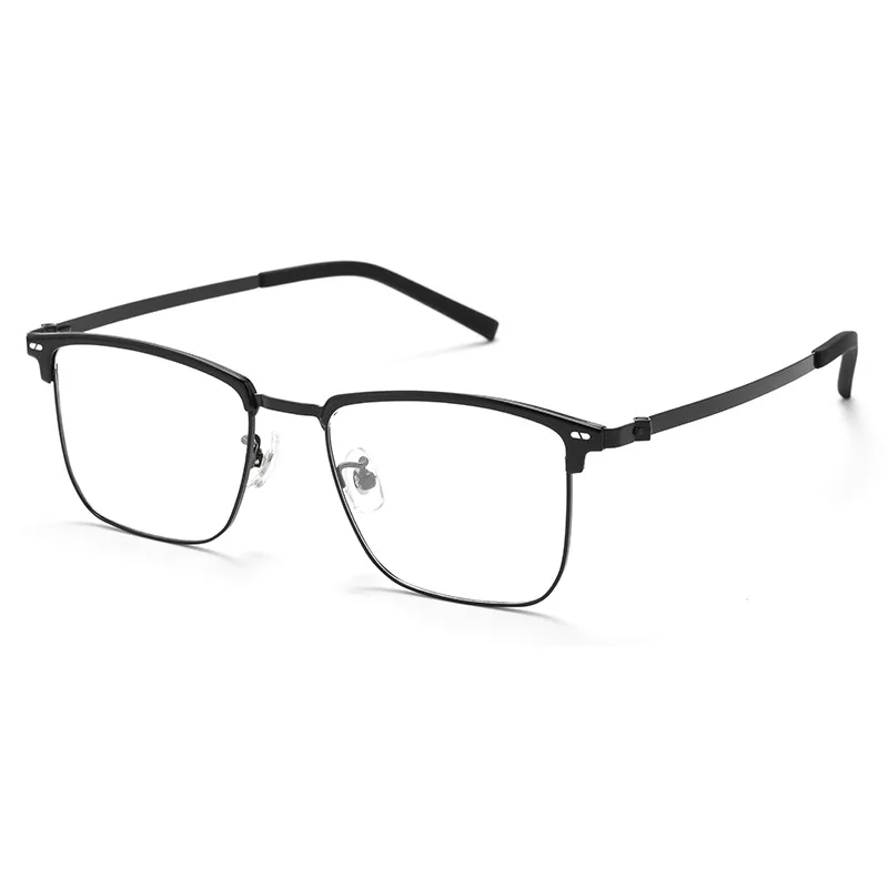 Thin Light Men Browline Frame High End Business Gentle Myopia Hyperopia Astigmatism Anti Blue Light Prescription Glasses