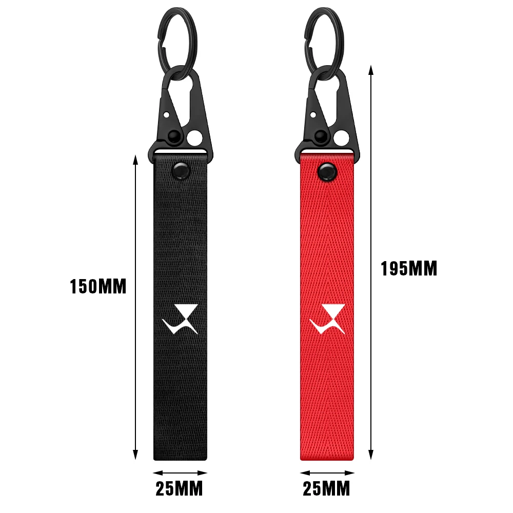 Car Nylon Logo Keychain Ribbon Keyring Keychain for Citroen DS C1 C2 C3 C4 C4L C5 C6 C8 VTS DS3 DS4 DS5 DS6 DS7 Saxo