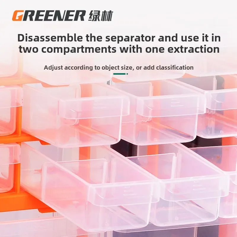 Versatile Multi-Compartment Tool Case with Stylish Drawer Design, High Visibility Desktop Organizer for Small Parts