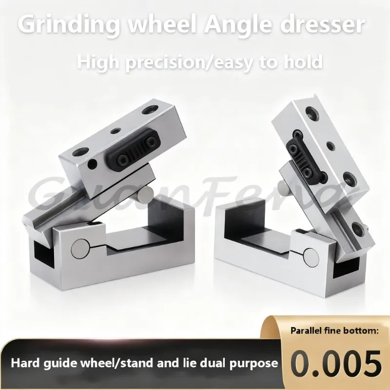 Handheld sine wheel angle adjuster, a dressing fixture used for precise angle forming and dressing of grinding wheels