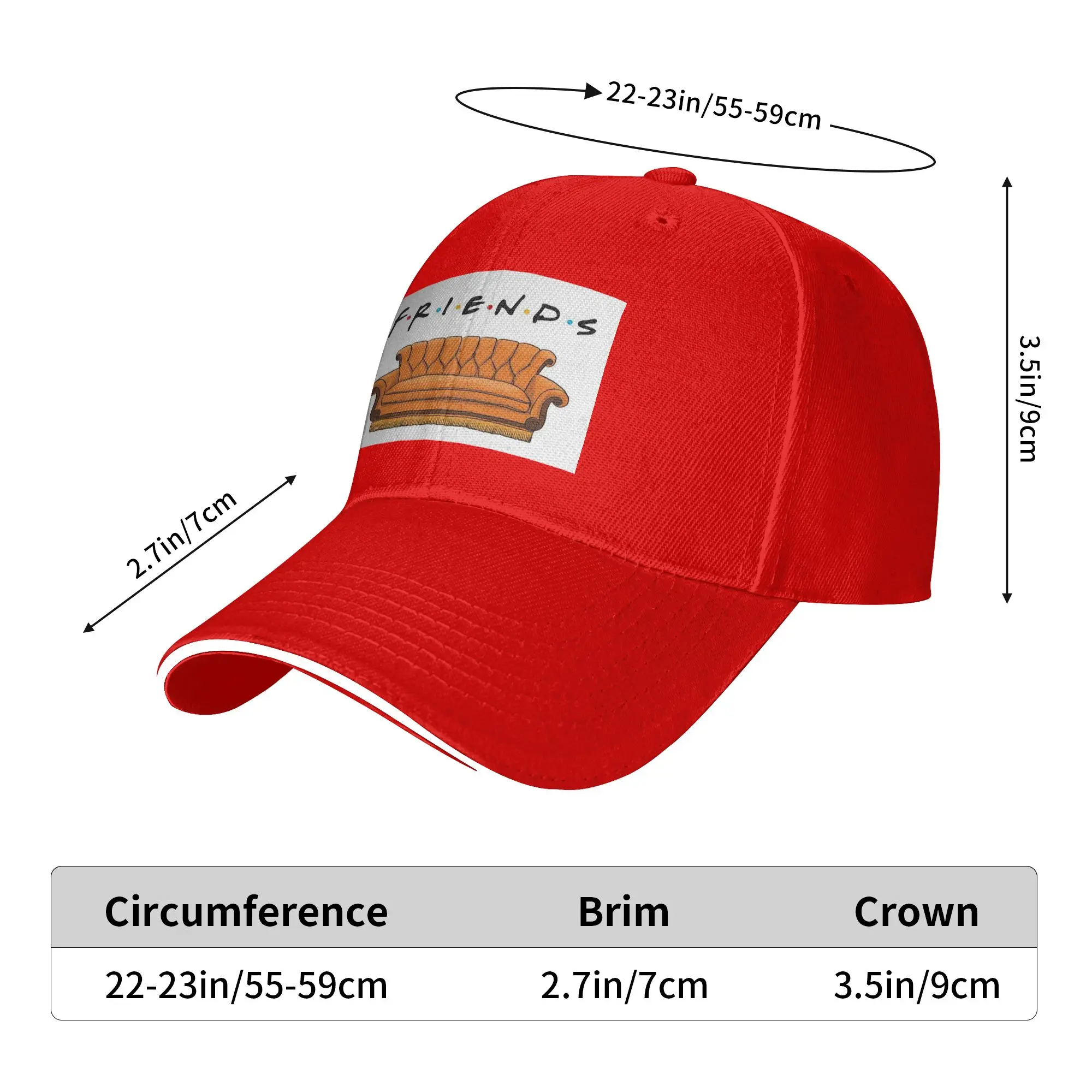 Friend TV Show Cap Casual Baseball Caps Adjustable Hat Hip Hop Summer Unisex Baseball Hats Customizable