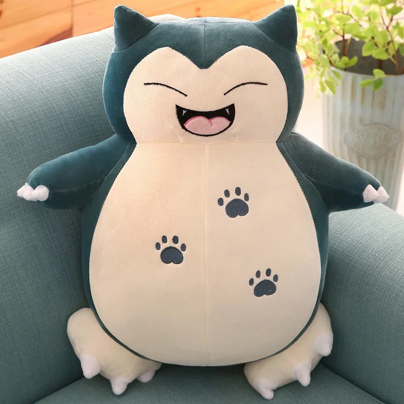 Bonito Snorlax Brinquedos Pokémon Peluches para Crianças, Anime Kawaii, Almofada Macia, Boneca Plushie, Presentes de Aniversário, Tamanho Grande, 30 cm, 50cm