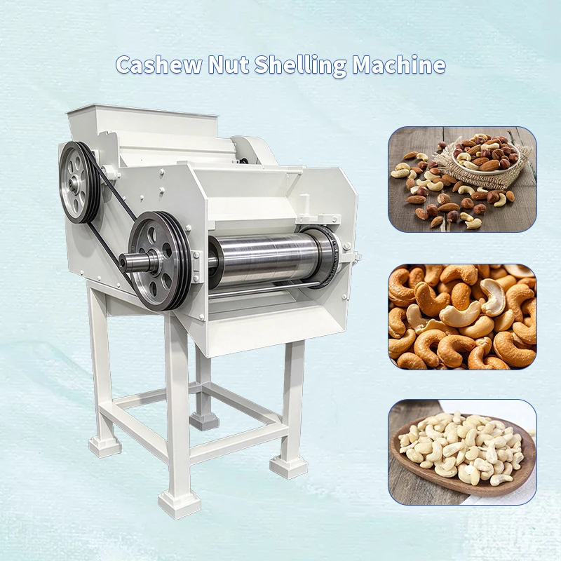Precise Shell Breaking Cashew Nut Shelling Machine Low Kernel Breakage Easy Clean PLC Control Safety Protection Customized