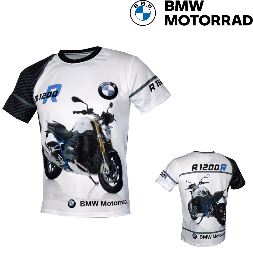 BMW R1200R الساخن بيع 2025 رجل موتو تي شيرتات رائع الصيف سباق سريعة الجافة قصيرة الأكمام بلايز تنفس الملابس Ricing المحملة