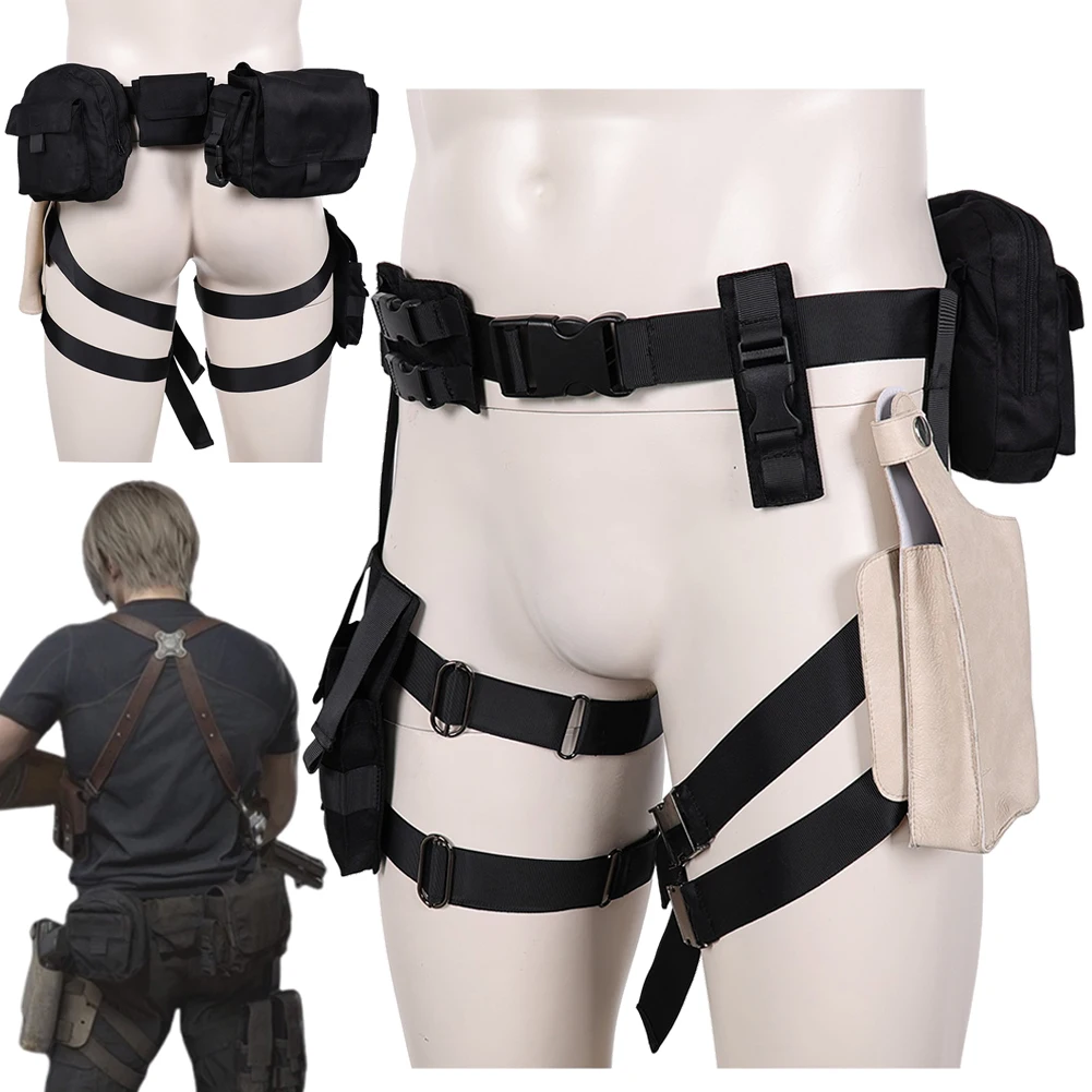 

Fantasia Leon Scott Waistbelt Holster Game Hazard Bio Re Cosplay Disfraz Costume Accessories Men Halloween Carnival Party Prop