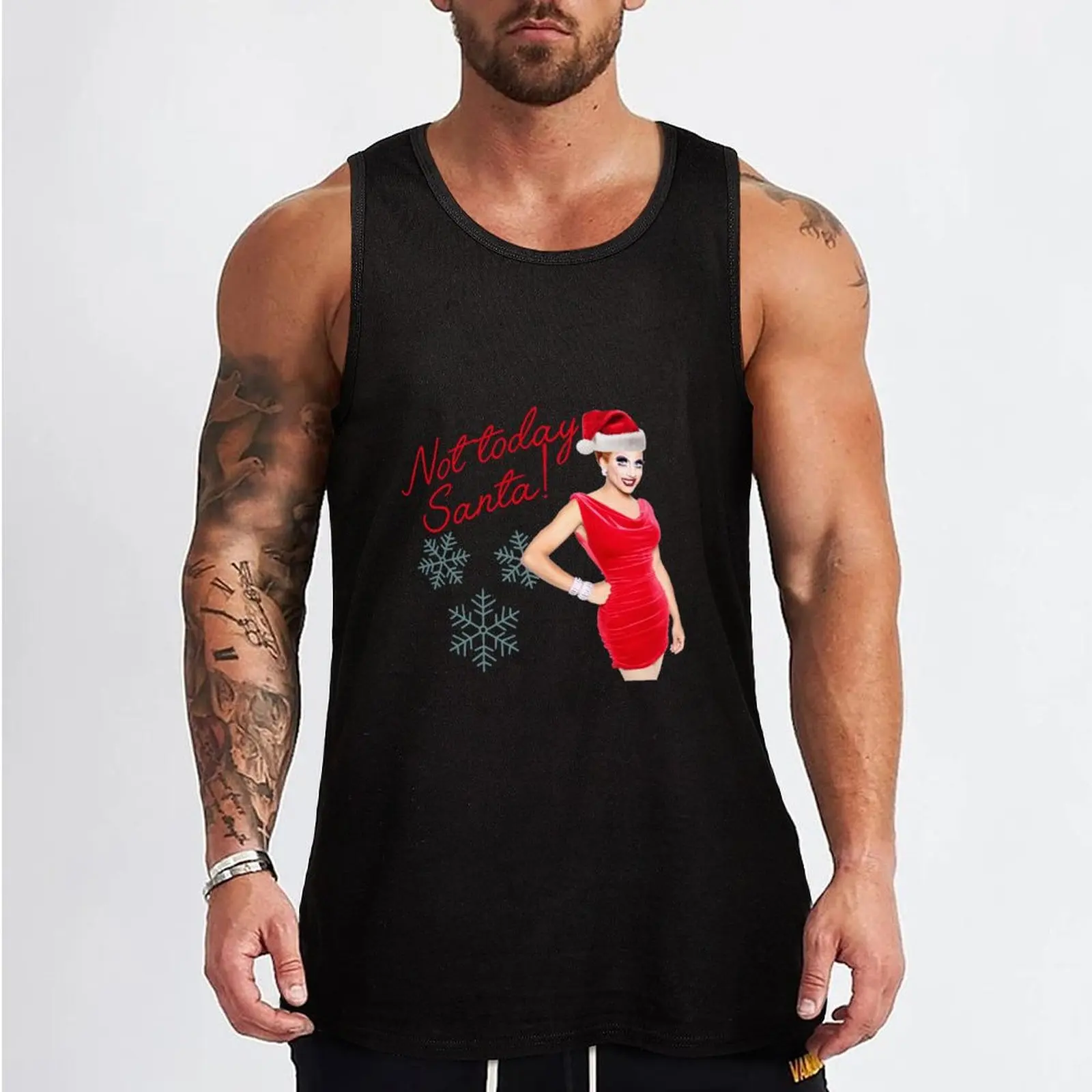 Bianca Del Rio - Not Today Santa Tank Top T-shirts men vest for men Sleeveless T-shirt Japanese t-shirt