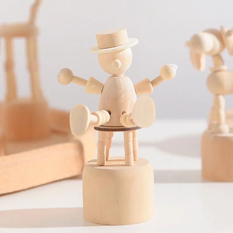 Creative Nordic style wooden mini animal model decoration wooden crafts home decoration
