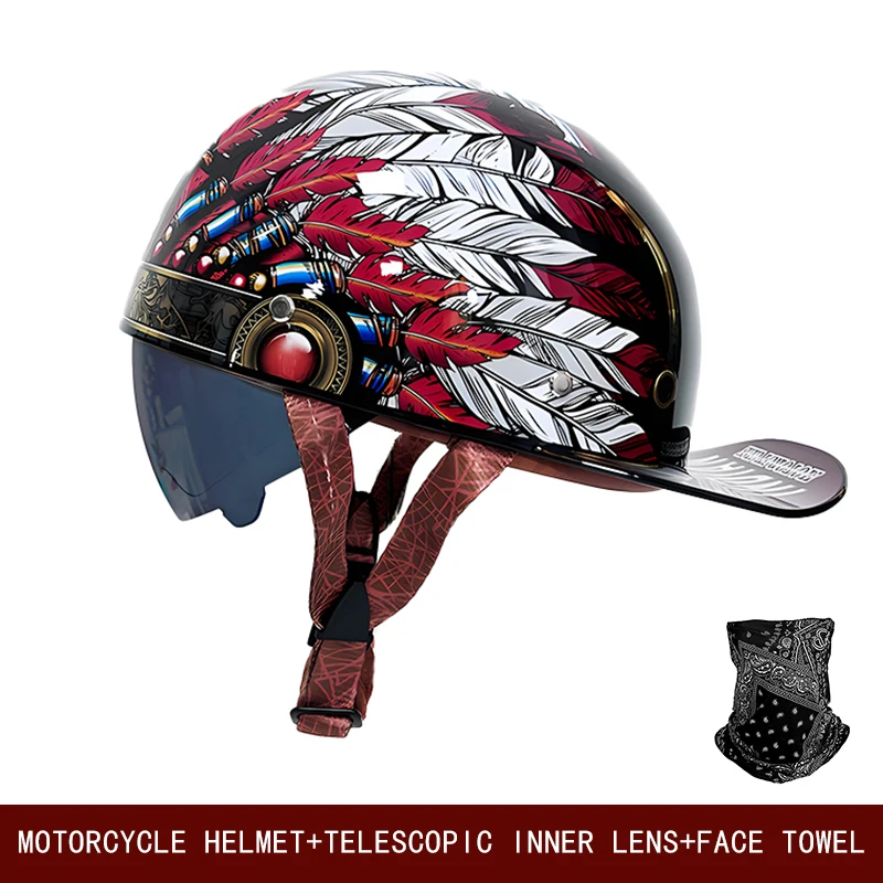 Motorbicikli retro helmes Egyetemes Cirkál Gördeszka Bicaj semi-helmet Motorbicikli Új Nemzeti Előírás Födémgerenda