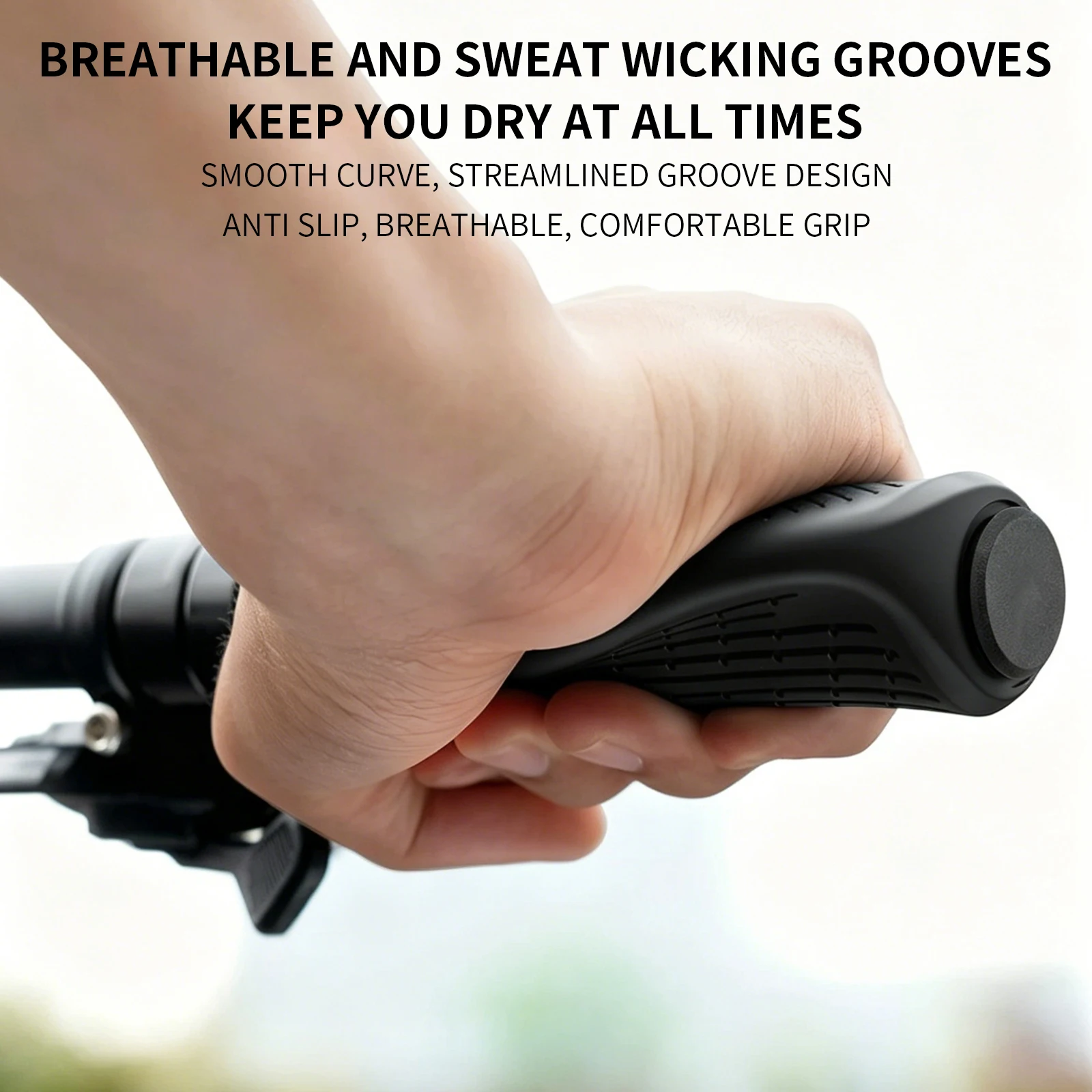 TOSUOD Bike Handlebar Grips Anti Slip Breathable High Elastic Ergonomic Shockproof Fit 22.2mm Bars MTB Road Cycling Accessories view 3