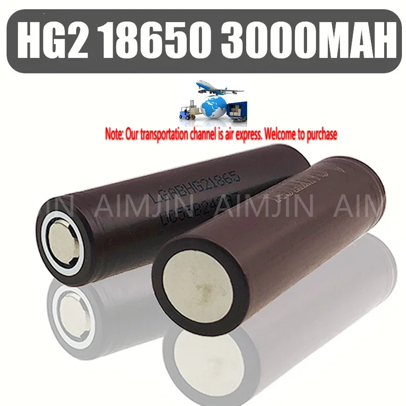 Popular Brand New 18650 HG2 3.7V 18650 3000mAh Rechargeable Lithium Battery for Flashlight Replace Battery+charger