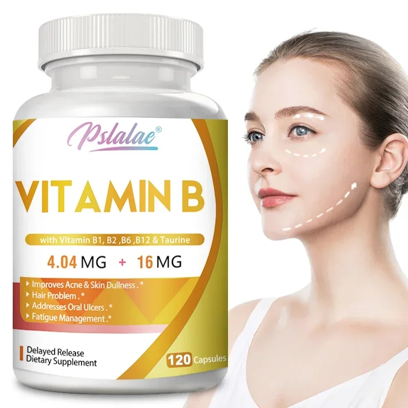 

Vitamin B Capsules - Relieve Stress and Improve Mood, Promote Nervous System and Energy Health, Enhance Immunity of Hair & Eyes