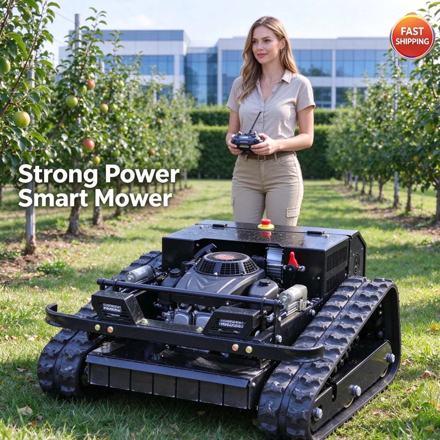 Customized wetland surrounding remote control flail mower with anti-rust chassis treatment, adapt to humid working area
