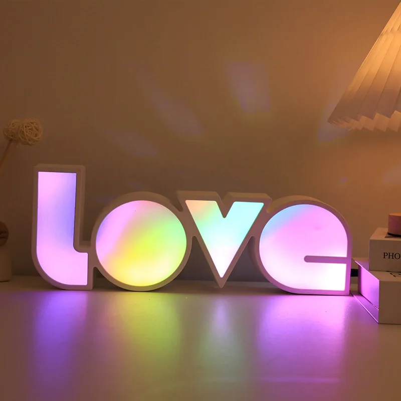 Confession LED letters LOVE neon proposal ins wind light box surprise romantic scene layout luminous decorative ornaments