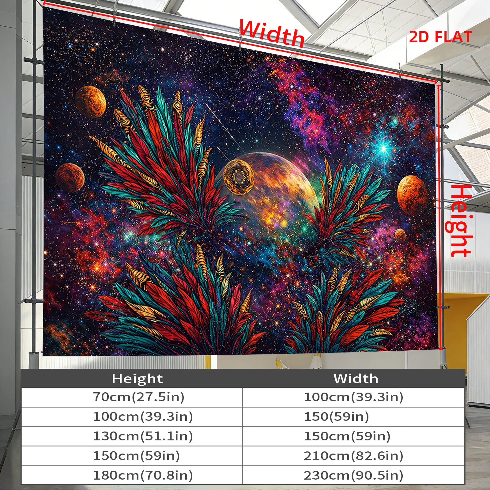 Large Cosmic Galaxy Nebula Tapestry Wall Hanging Space Art Decor Print for Bedroom Living Room Celestial Astronomy Home Decorati