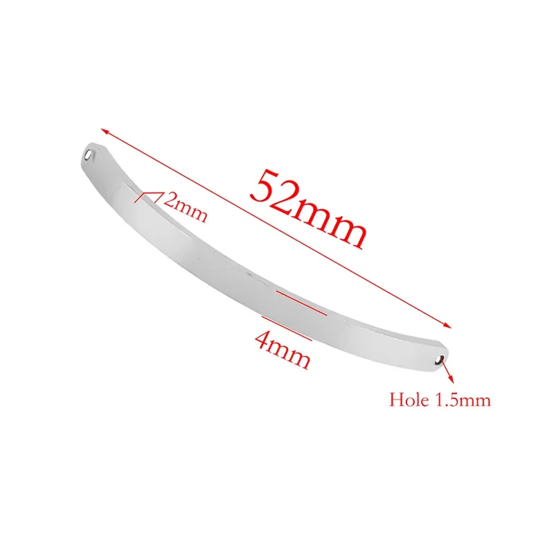 4pcs/lot Stainless Steel Starter Bracelet Bend Bangle DIY Connector Pendants Bracelets Accessories Jewelry Making Supplies