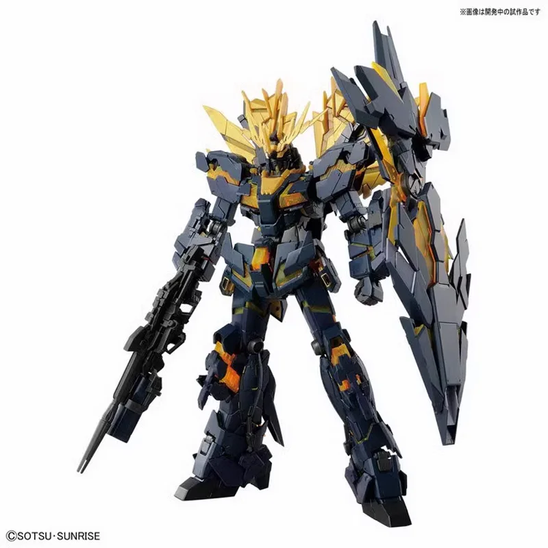 Bandai-figuras de acción de Gundam para niños, juguetes de colección de Gundam, RG 1/144, Unicorn Gundam 02, Banshee Norn