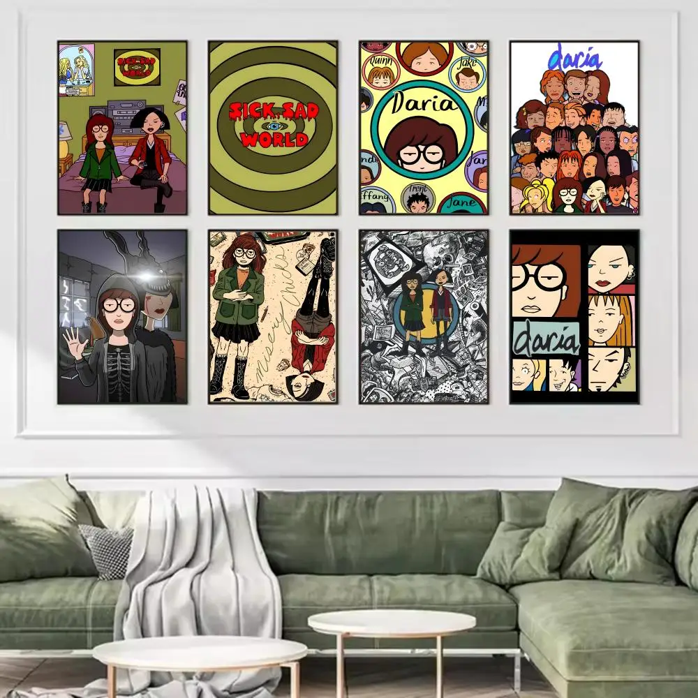 

American Cartoon D-daria Poster Trendy And Easy-to-Apply Wall Art Stickers For Home Decor And Dorm Room Walls