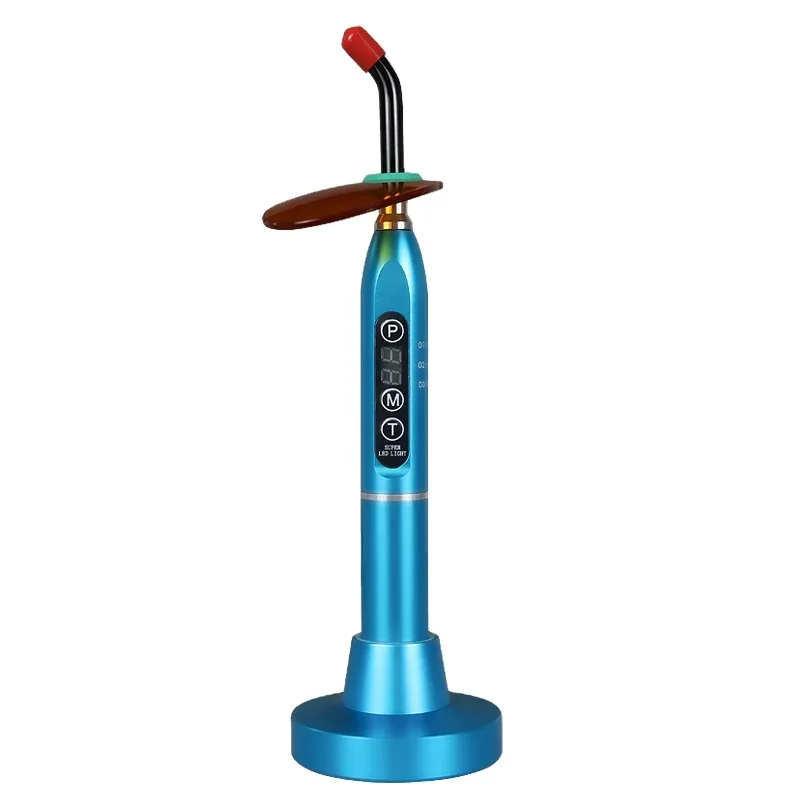 

Den tal Curing Light Cure Aluminium Blue Wireless Rechargeable Led Den tal Curing Light