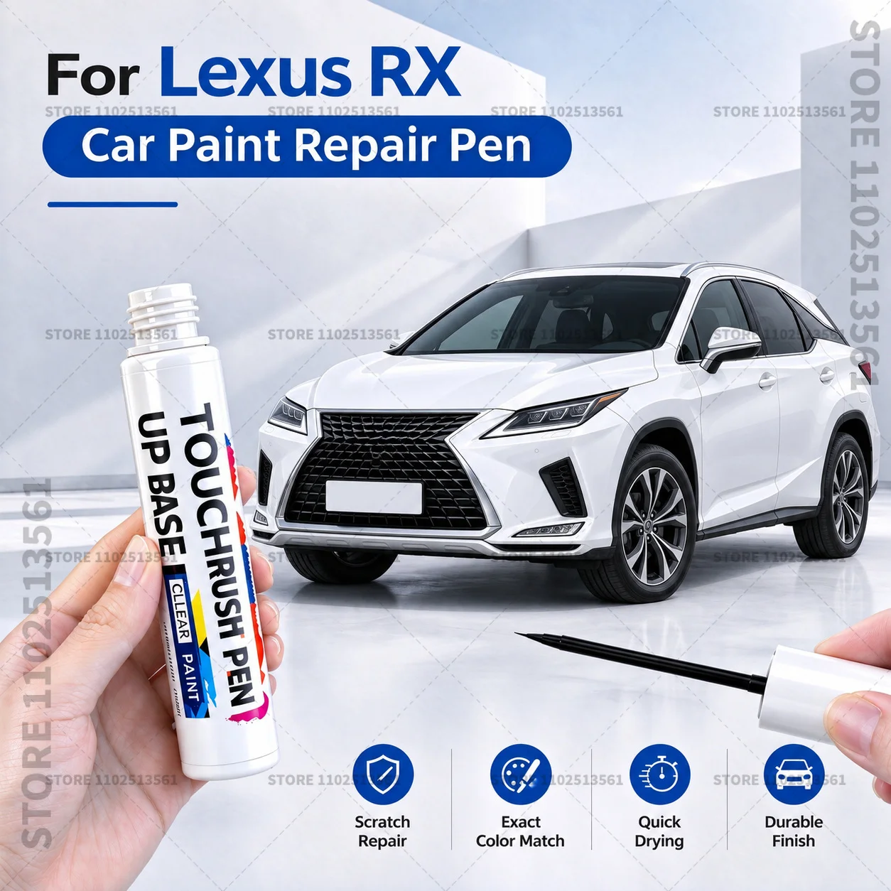 For Lexus RX White Black Blue Car Scratch Remover Paint Pen Touch Up Marker for Auto Body Repair Door Bumper Fender Accessories