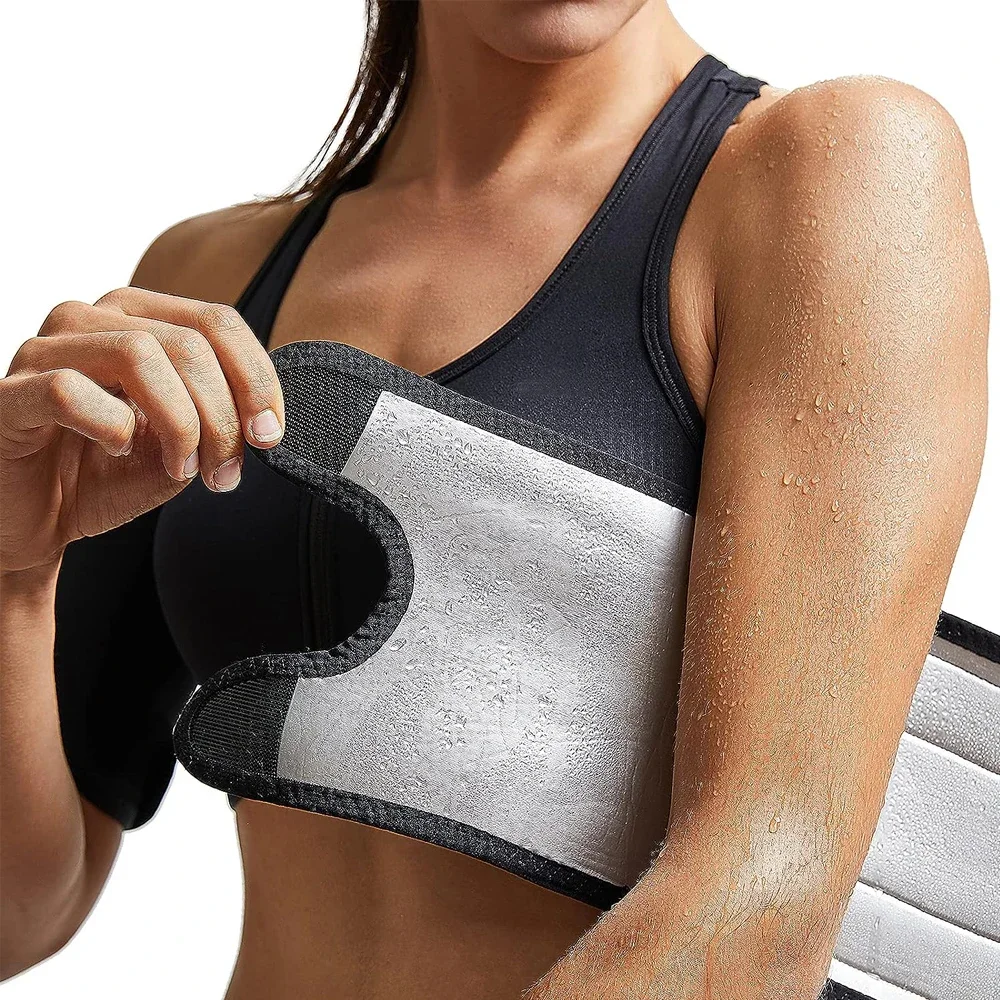 1 PCS Arm Trimmers Women Sauna Sweat Arm Bands Adjustable Lose Arm Fat Sauna Slimmer for Sports Workout Sauna Sweat Arm Shaper