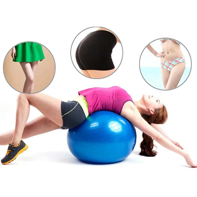 25cm PVC Fitness Yoga Ball Thickened Explosion-proof Exercise Balance Home Gym Training Equipment