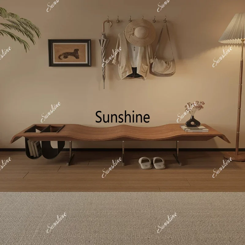 High PC and console games Bedroom Bedside Bench Walnut, Wabi Sansi Shoe Change
