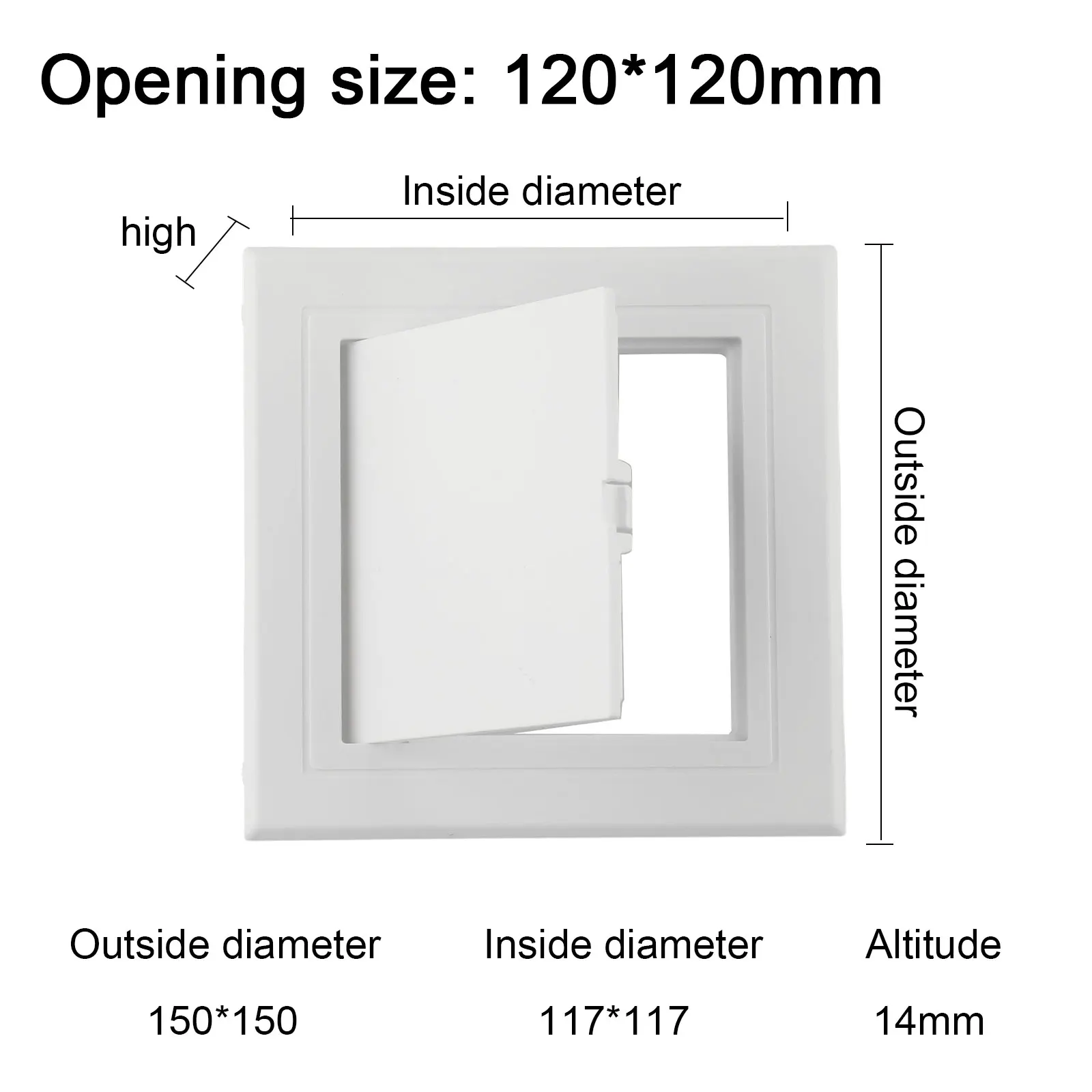 Ceiling Door ABS Access Panel Versatile Size Options Commercial Use Low-Profile Appearance 200x200mm Opening Size