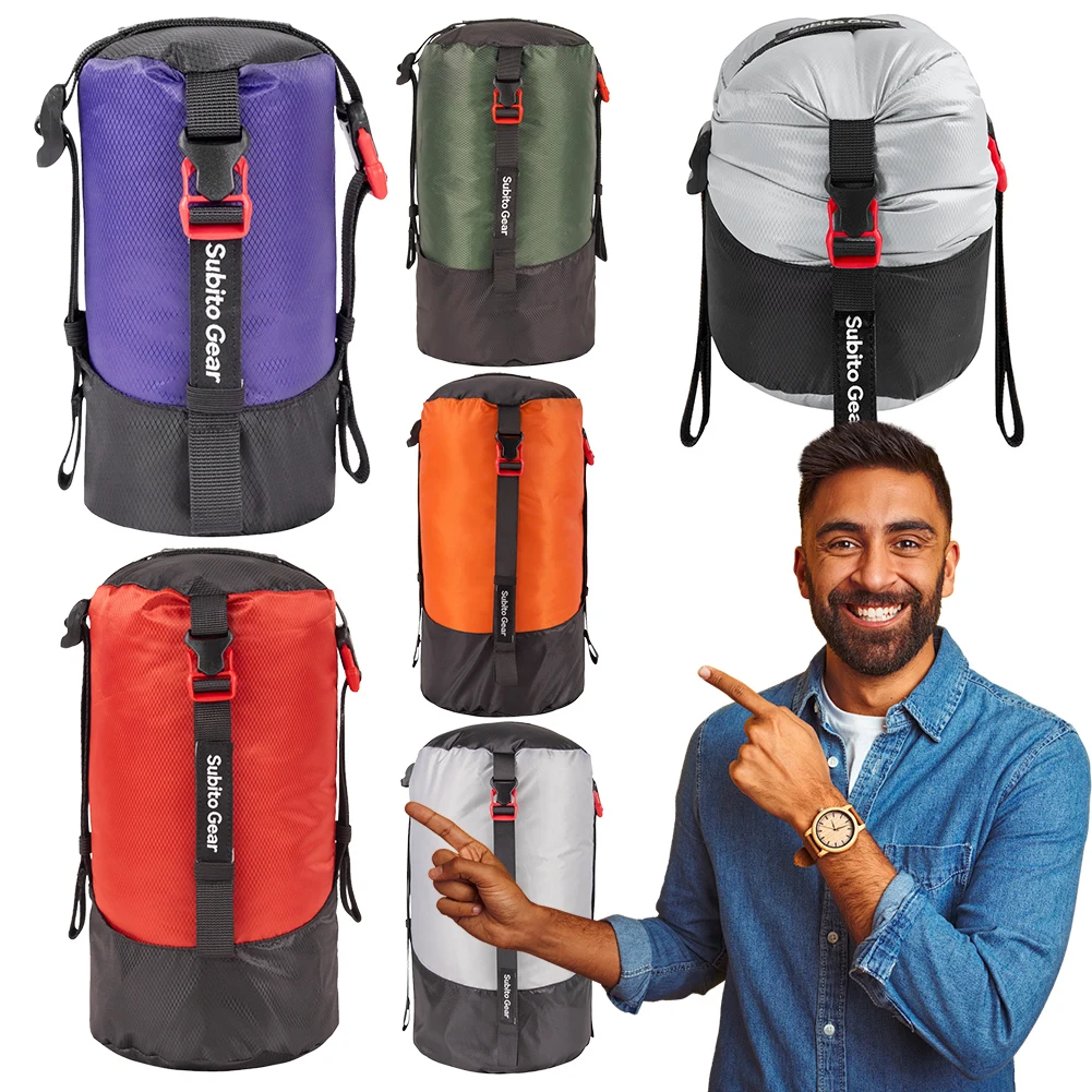 Уличный спальный мешок, многоцелевой спальный мешок, компрессионный мешок для хранения, большая вместимость, экономия места для пуховиков