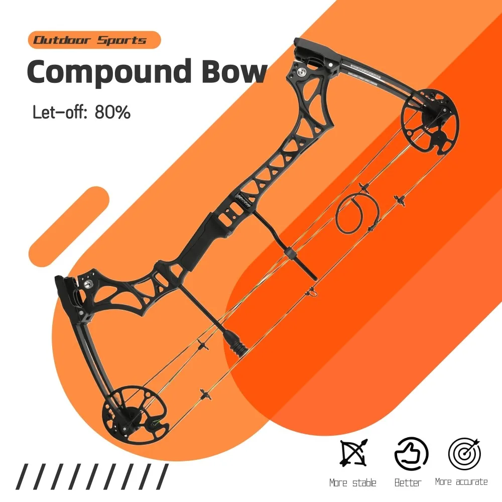 

Compound Bow 32'' Axle-to-Axle IBO 320fps 30-70lbs Adjustable Draw Weight for Adults Beginners Outdoor Hunting Target Shooting