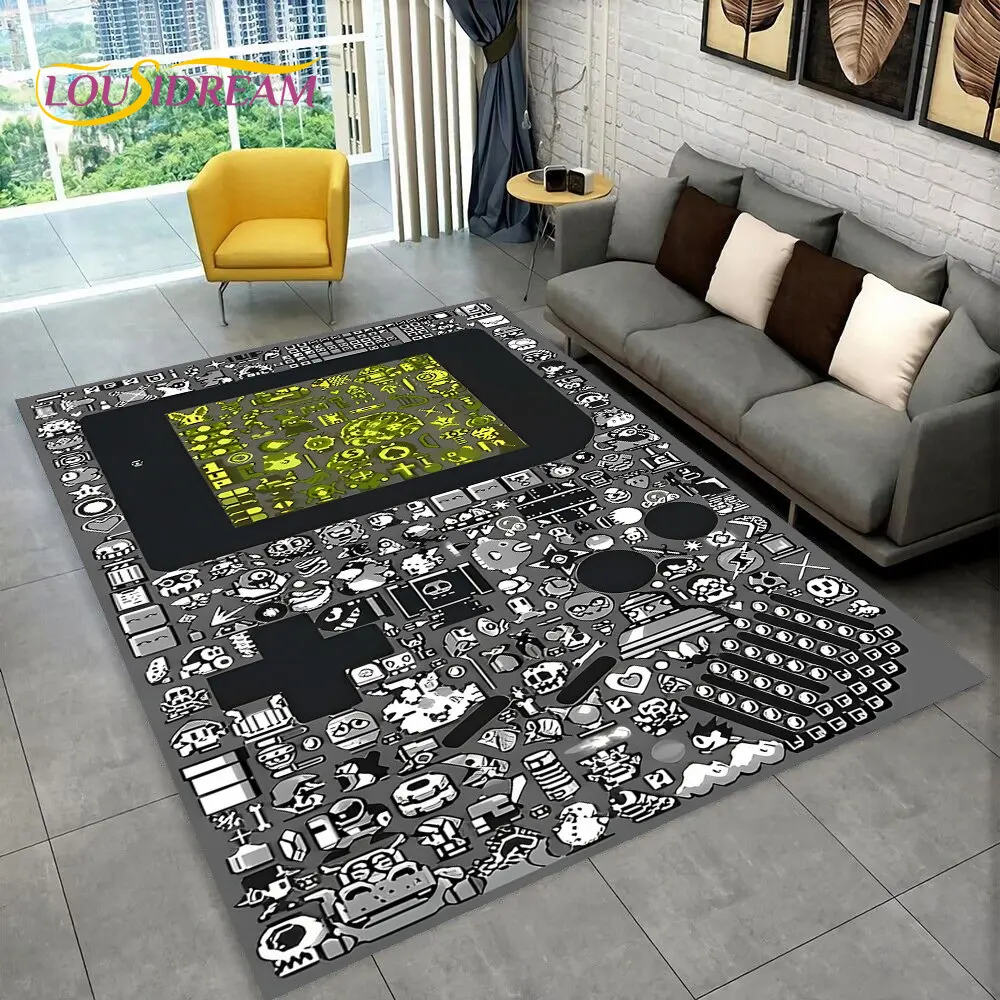 

Retro Game Console Game Boy GBA Area Rug,Carpet Rug for Home Living Room Children Bedroom Sofa Doormat Decor,Non-slip Floor Mat