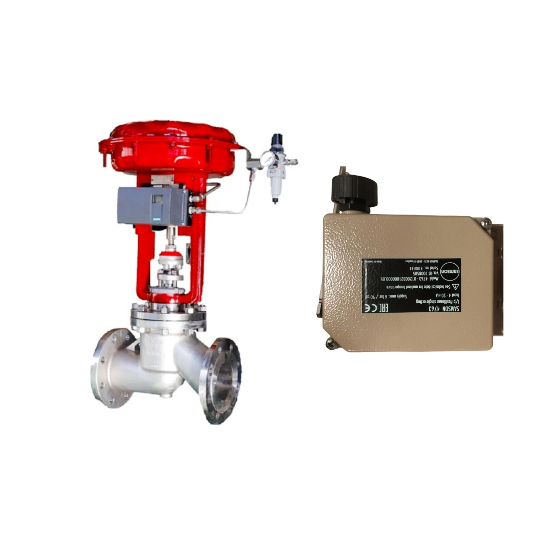 Pneumatic Control Valve With Accurate and fast-responding Samson Type 4763 Electropneumatic Positioner