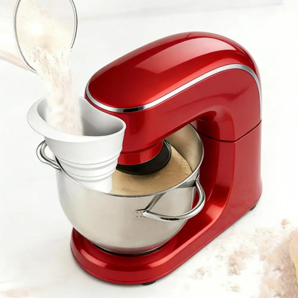 

Силиконовая воронка для муки для подставки, чаша для смешивания, насадка-воронка, наклонный носик 30 градусов, герметичная воронка для кухонного миксера