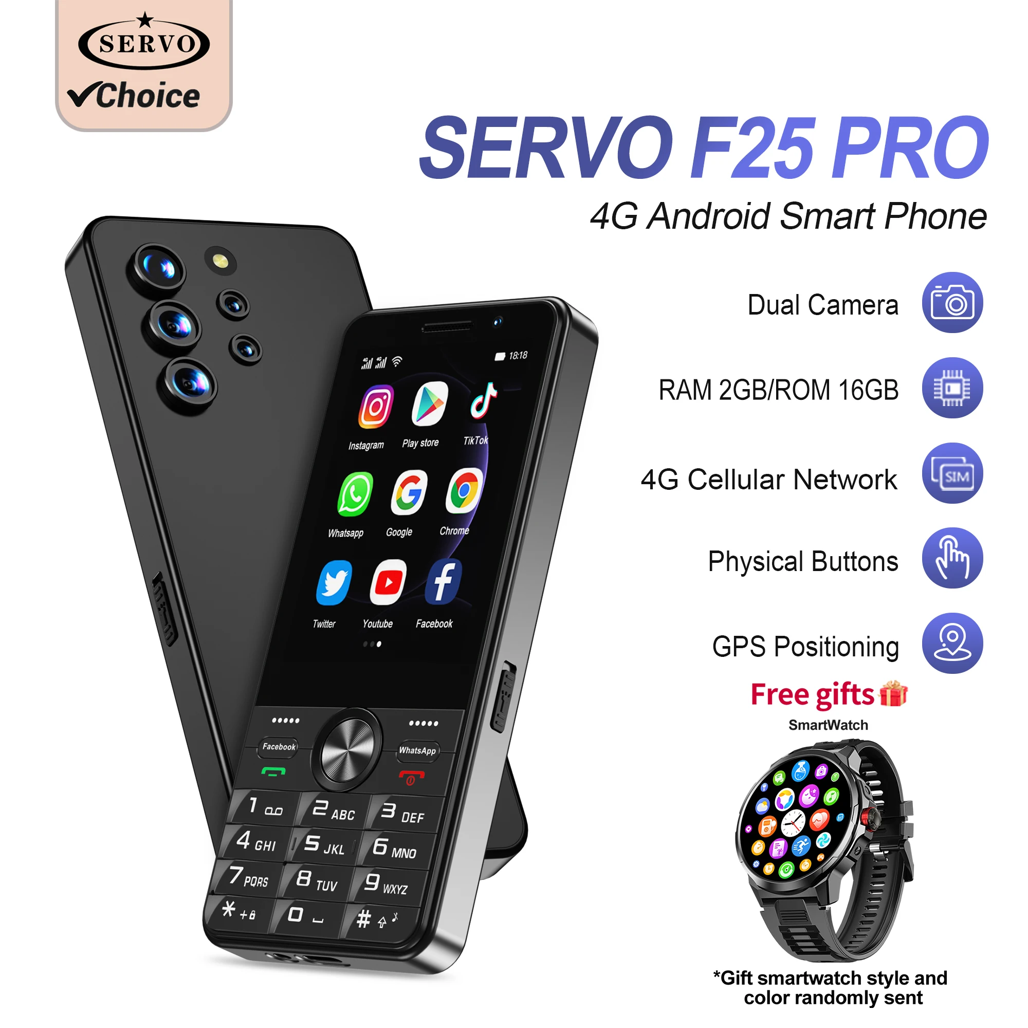 SERVO F25 PRO Android Smartphone 4G LTE 3.5