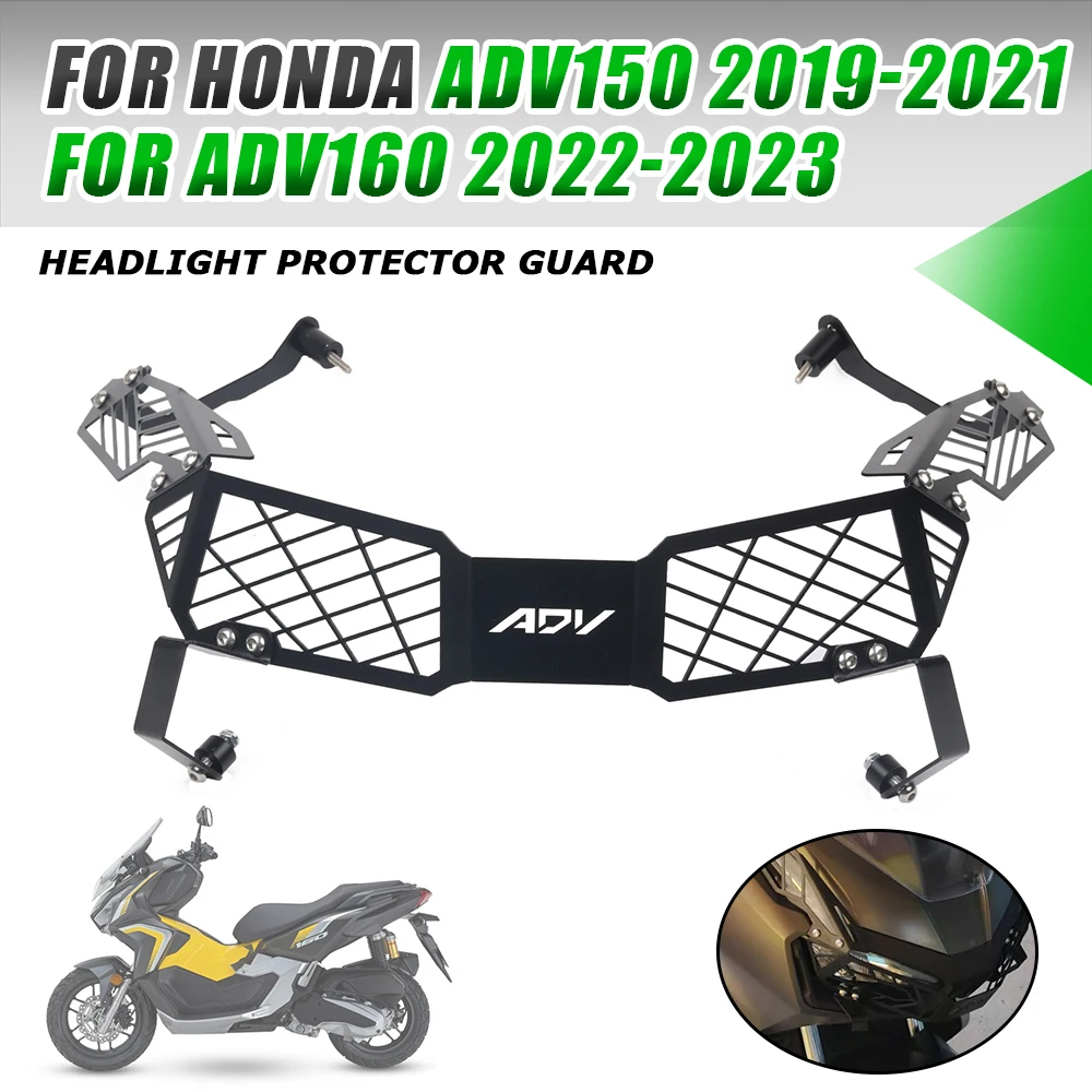 

Motorcycle Headlight Guard Protector Grille Front Lamp Head Light For Honda ADV160 2022 2023 ADV 160 150 ADV150 2019 2020 2021