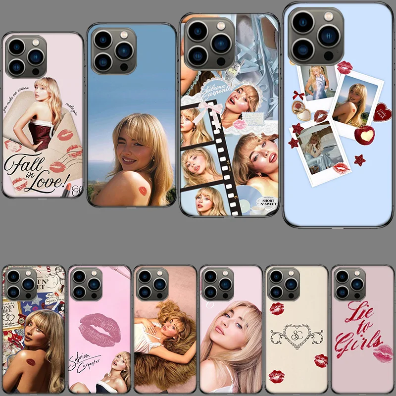 

Чехол для телефона Singer S-Sabrina C-Carpenter для iPhone 16E, 15 Pro, 14 Plus, 17E, 16, 17 Pro Max, Air, 11, 12, 13 Mini, противоударный, с вырезами