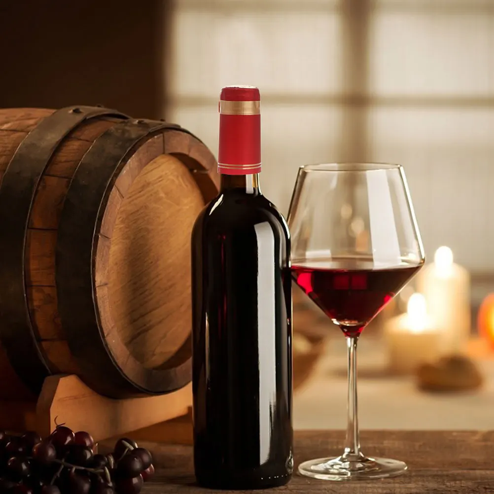 

200 Pcs Bottle Packaging Glue Cap Shrink Film for Bottles Heat Sleeves Capsules Plastic Shrinkable Wrap Sealing