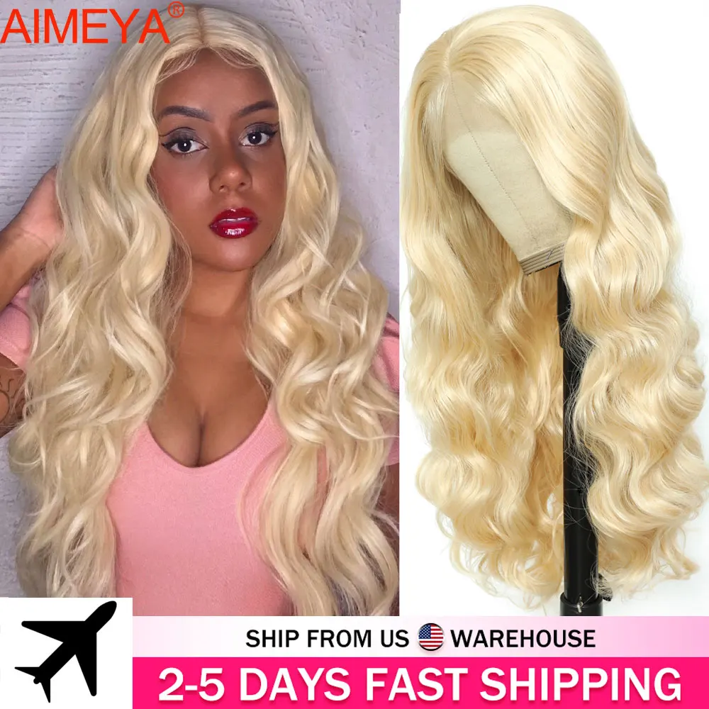 Perruque Lace Front Wig synthétique Body Wave, perruque frontale à dentelle synthétique Blonde 613 à reflets roux Orange bordeaux, perruque Cosplay