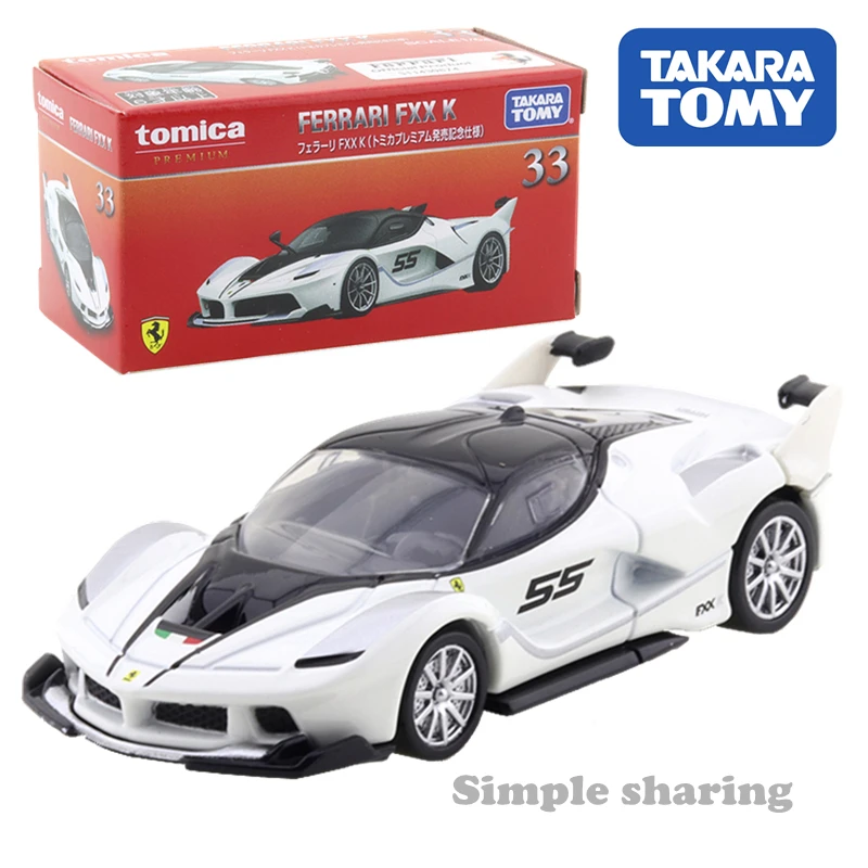 Original Tommy Tomica Ferrari F40 FXX K 1/64 F50 1/62 Alloy Car Model Boys and Girls Toy Series Showcase