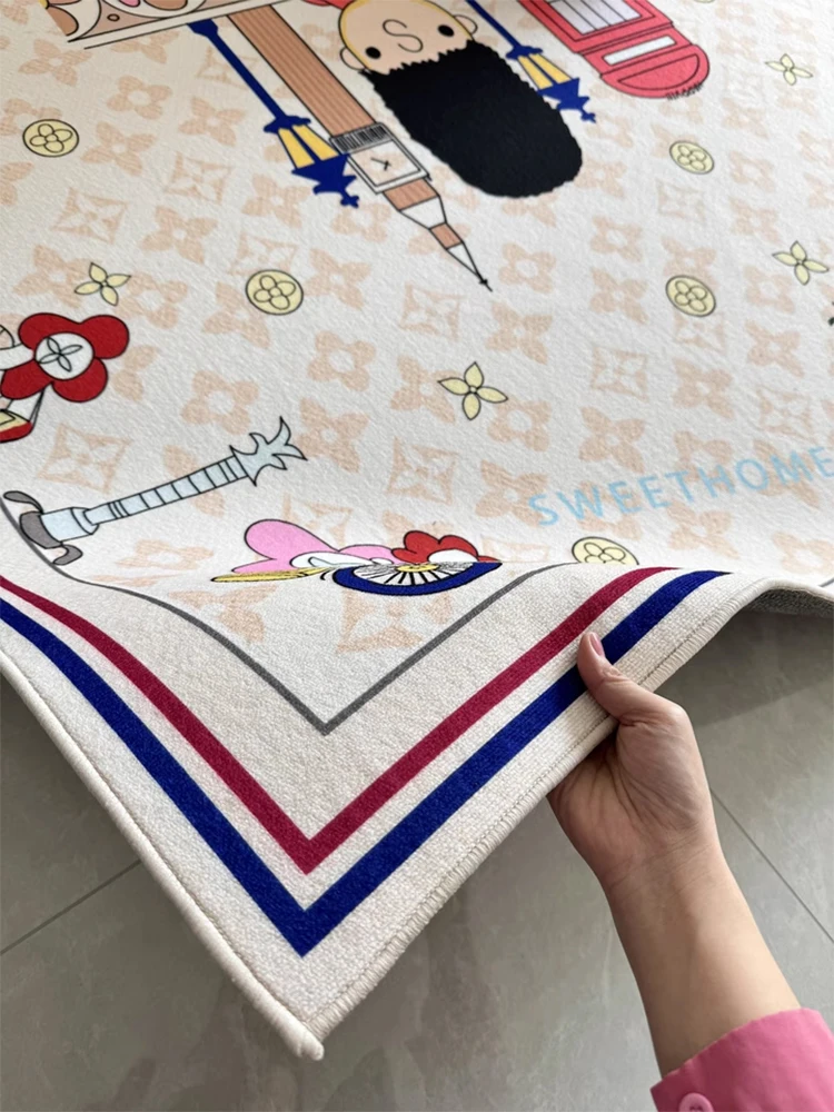 Cartoon Creative Pattern Living Room Carpet Bedroom Children's Room Cute Easy-to-care Rug Home Decoration Sofa Coffee Table Mat