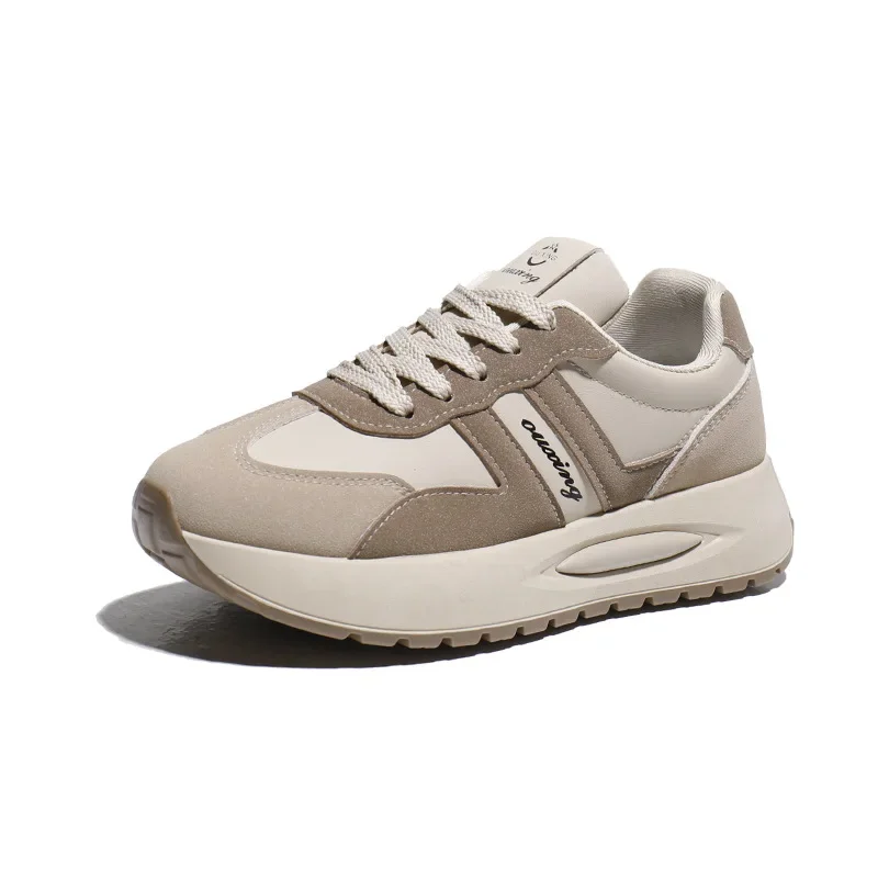 أحذية رياضية للربيع والخريف بكعب منحدر - صنادل مسامية وحركة متأرجحة وصديقة للياقة البدنية