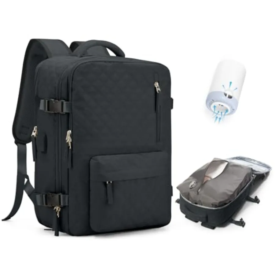 

Travel Vacuum Storage Backpack with Air Pump Vacuum Seal Compression Space Saver Bags Clothing Vacpack 18x14x8 Inch Travel Bag