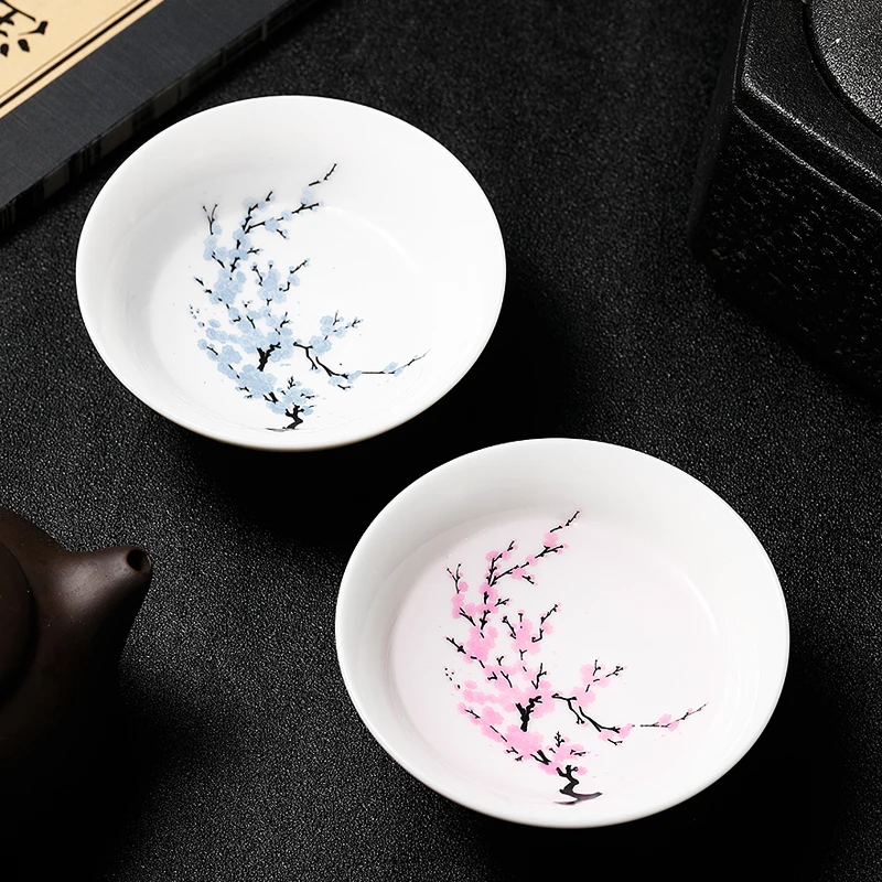 Keramik-Kung-Fu-Teetasse, japanische magische Sakura-Tassen, temperaturwechselnde Teetasse mit Blumenmuster, Sake-Becher, Teeschale