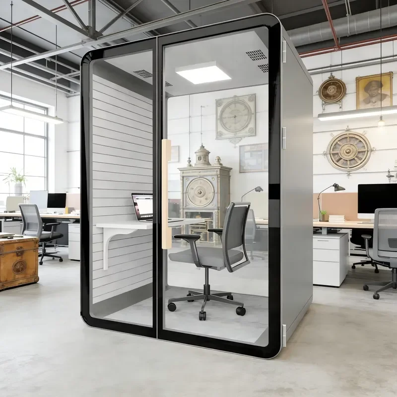 for Portable Removable Soundproof Workshop Office Cabin Privacy Room Home Office Acoustic Booth