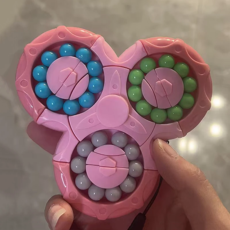 三角形回転マジックビーンパズルおもちゃ IQテスト頭の体操楽しい教育用子供男の子女の子ストレス解消ギフト