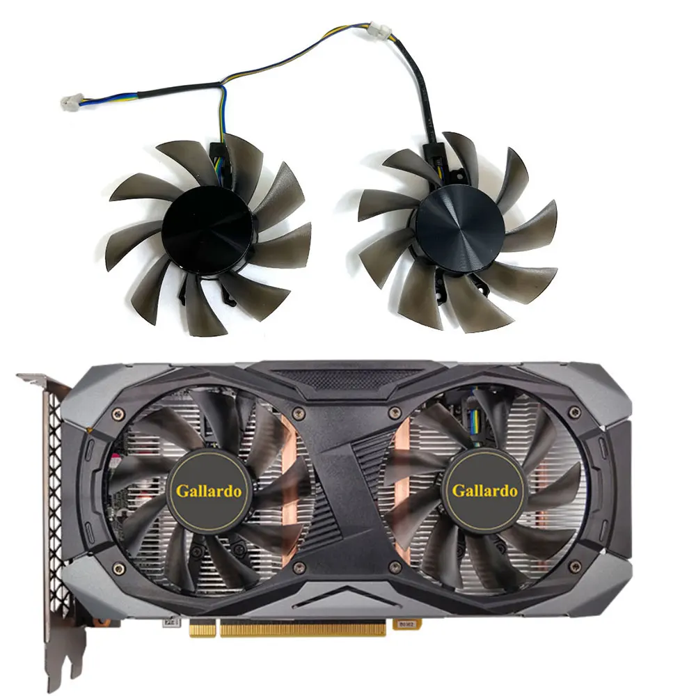 

NEW 75MM 4PIN Video card fan，For WANLI CMP 30HX、WANLI GTX 1660、1660Super、1660TI Gallardo、WANLI RTX 2060 Video card cooling fan