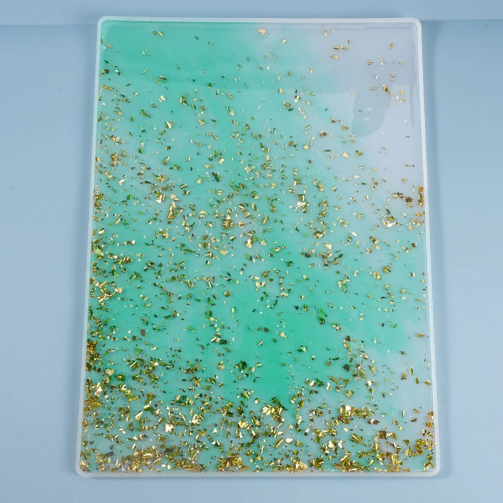 

2 Pcs Crystal Epoxy Resin Mold Reusable Silicone Pad Mat for Placemat Table Mat Writing Board Craft Home Party Gift