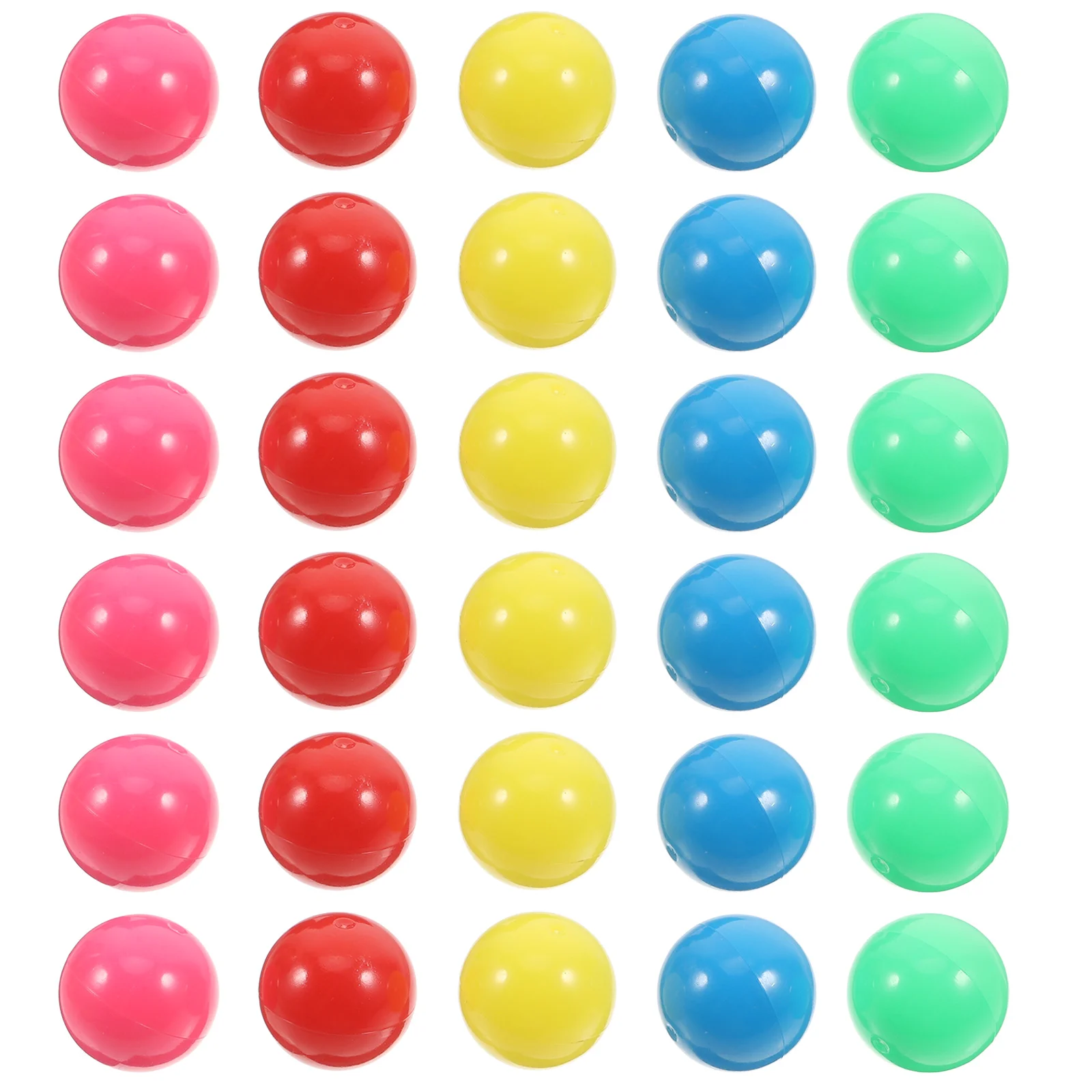 100 Pcs Counting Balls Pits Combination Gum Machine Colored Round Capsules Solid Marbles for Chinese Checkers Gumball