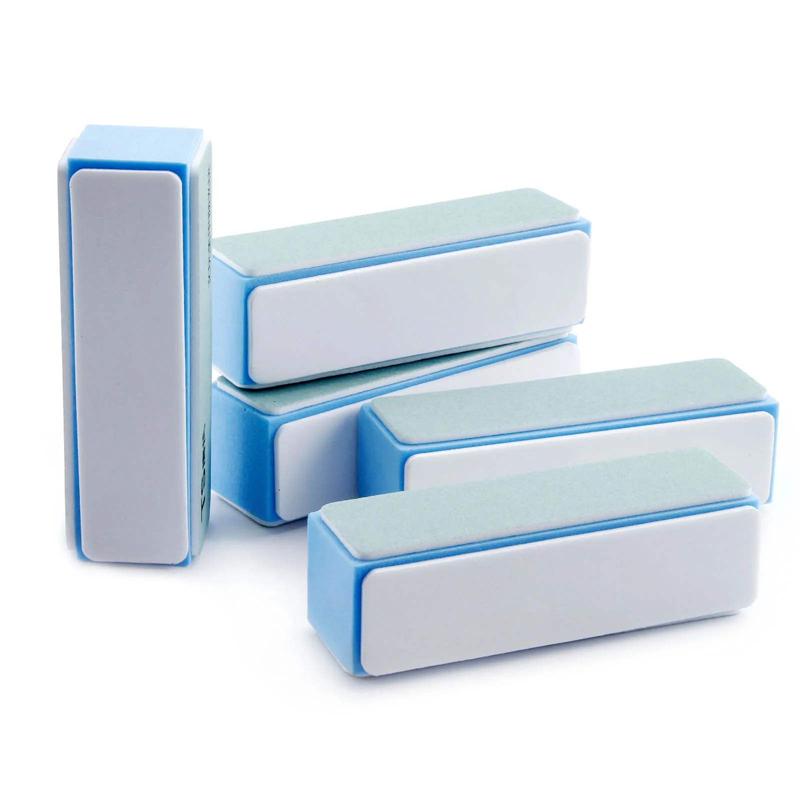 

5pcs Sanding Polishing Buffers 4 Way Buffer Polishing Block Grit Cuboid 1000 7000 4-Sided Tool Cuboid File/Remove Ridges dophee